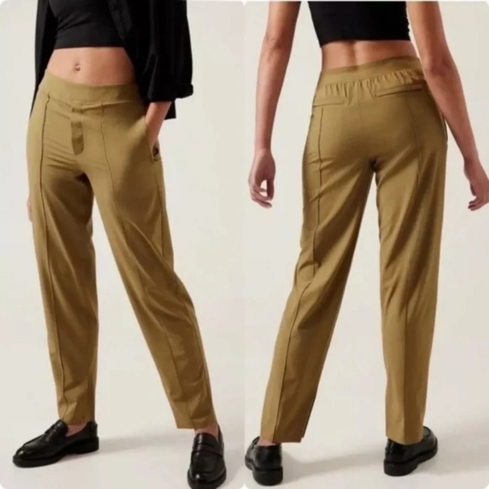 Athleta Vienna Slim Split Hem Lightweight Stretch Travel Pants Size 6